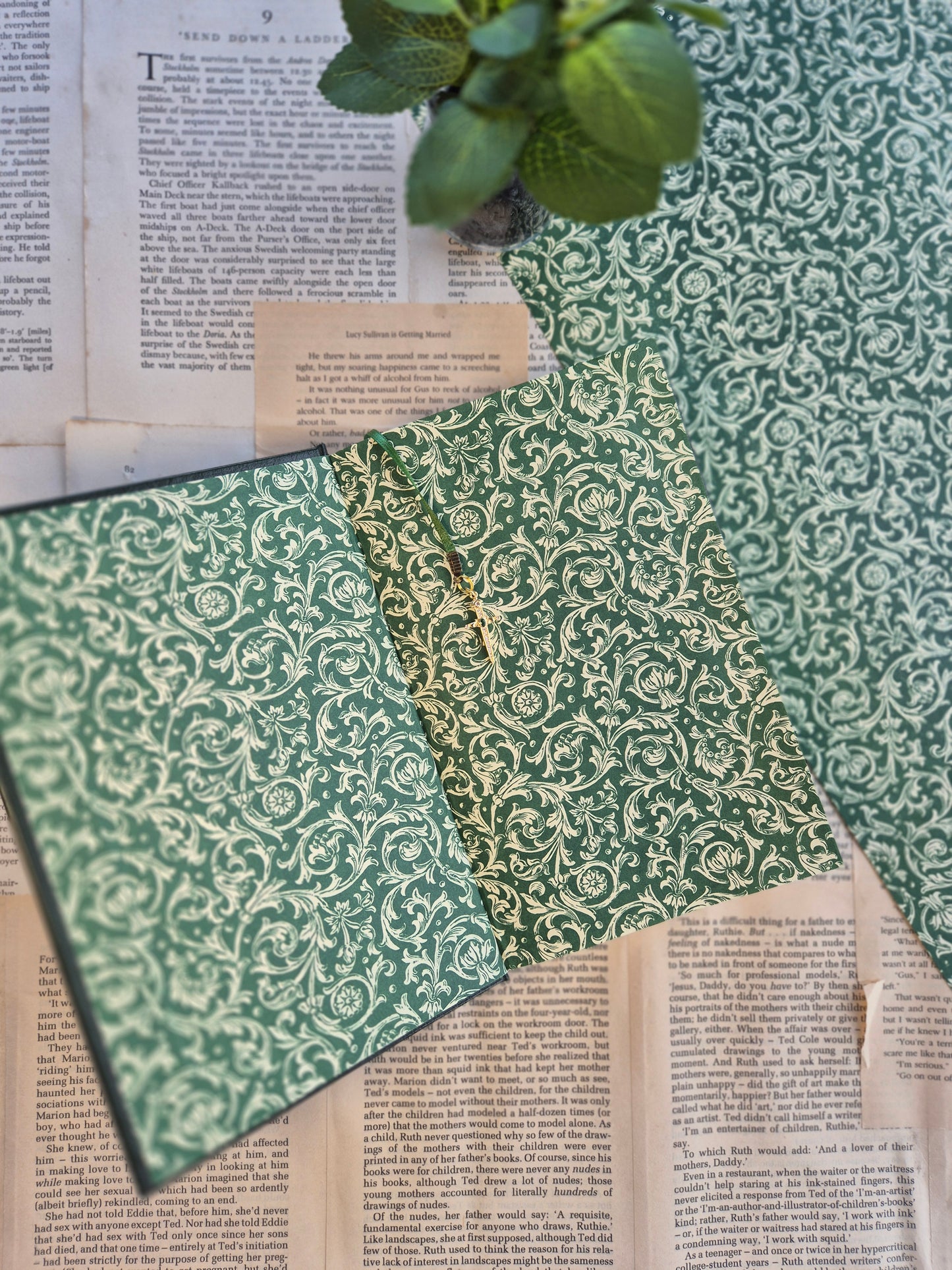 Throne of Glass Leather Rebind with Watercolour Edges