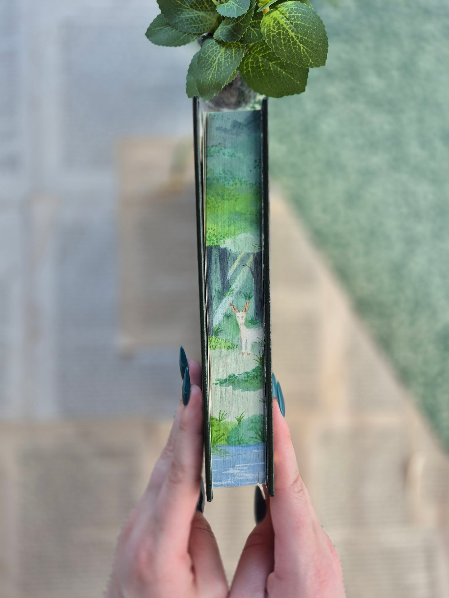 Throne of Glass Leather Rebind with Watercolour Edges