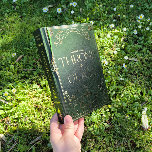 Throne of Glass Leather Rebind with Watercolour Edges