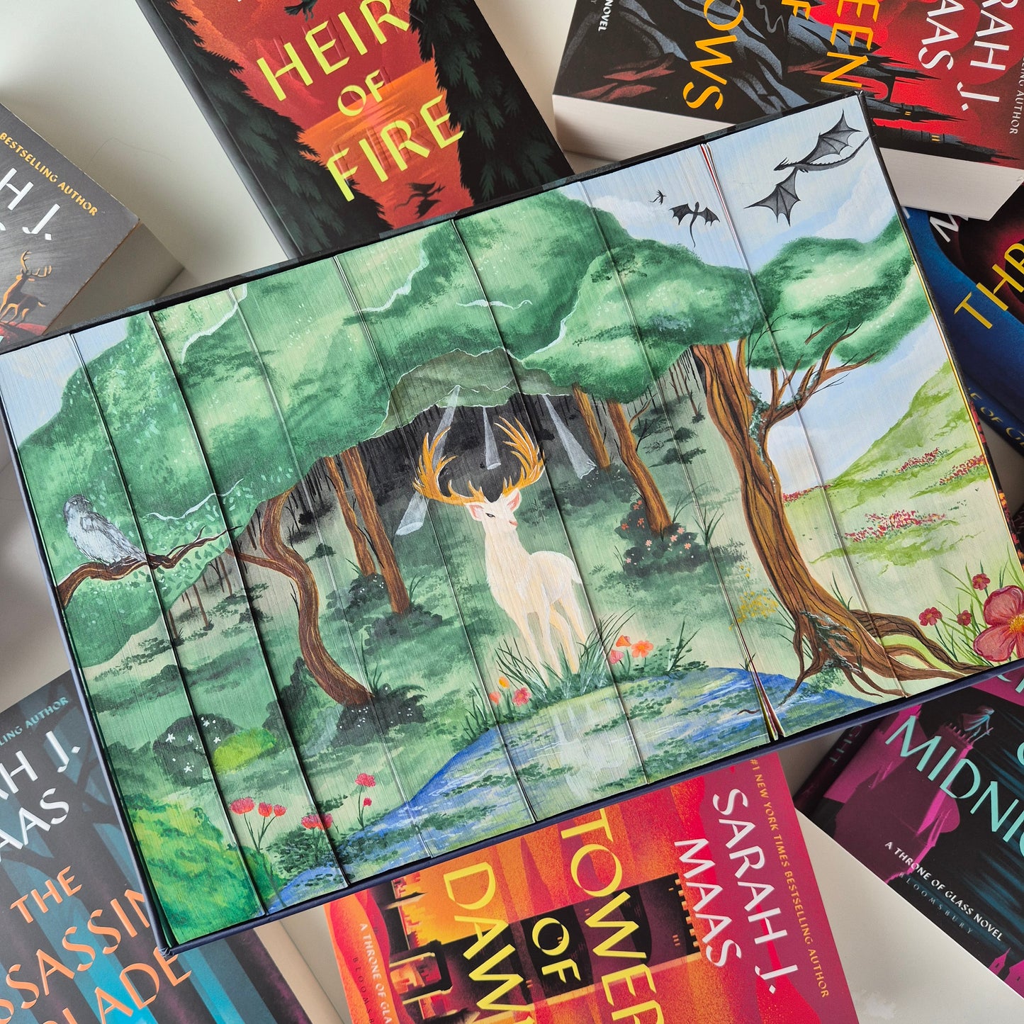 Throne Of Glass Set - Full Watercolour Edges