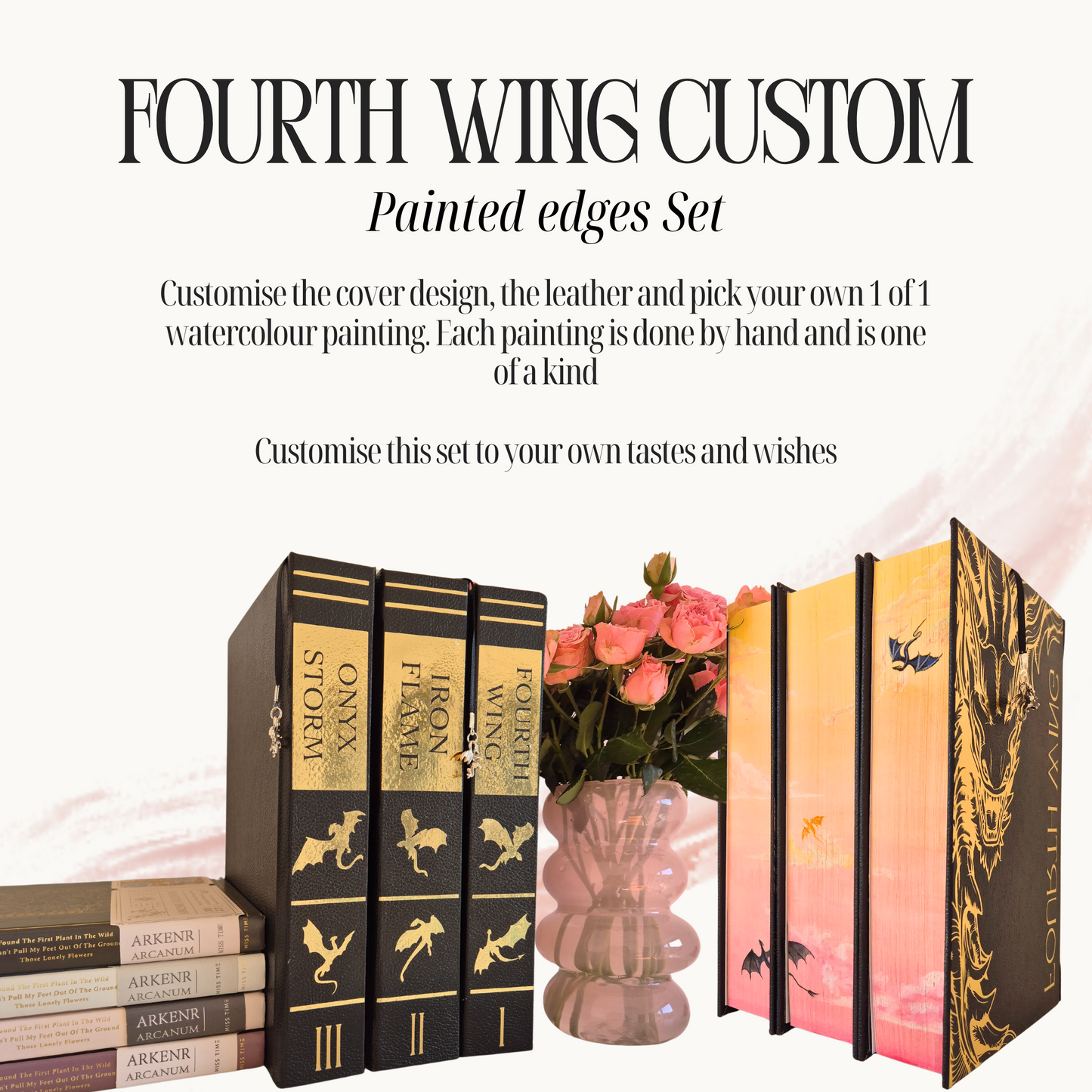Custom Fourth Wing Painted Edges Set