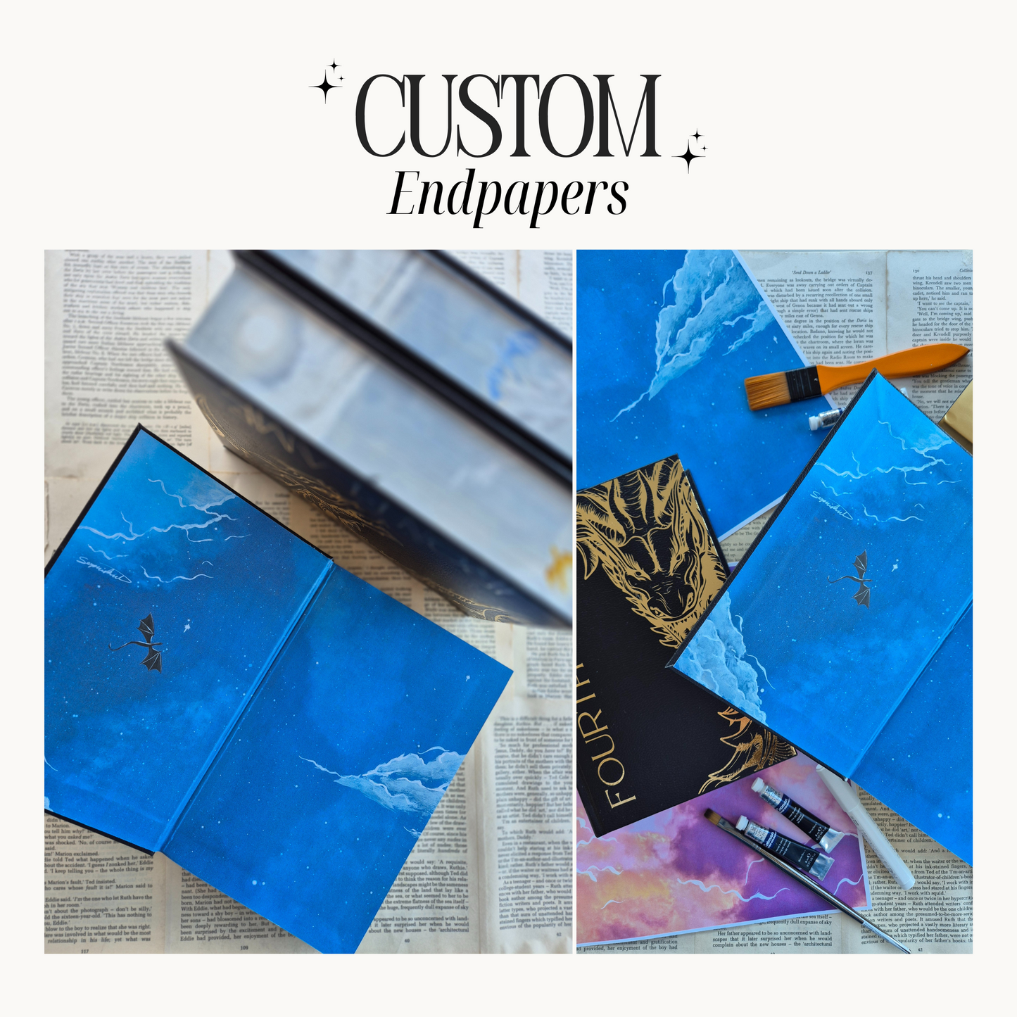 Custom Fourth Wing Painted Edges Set