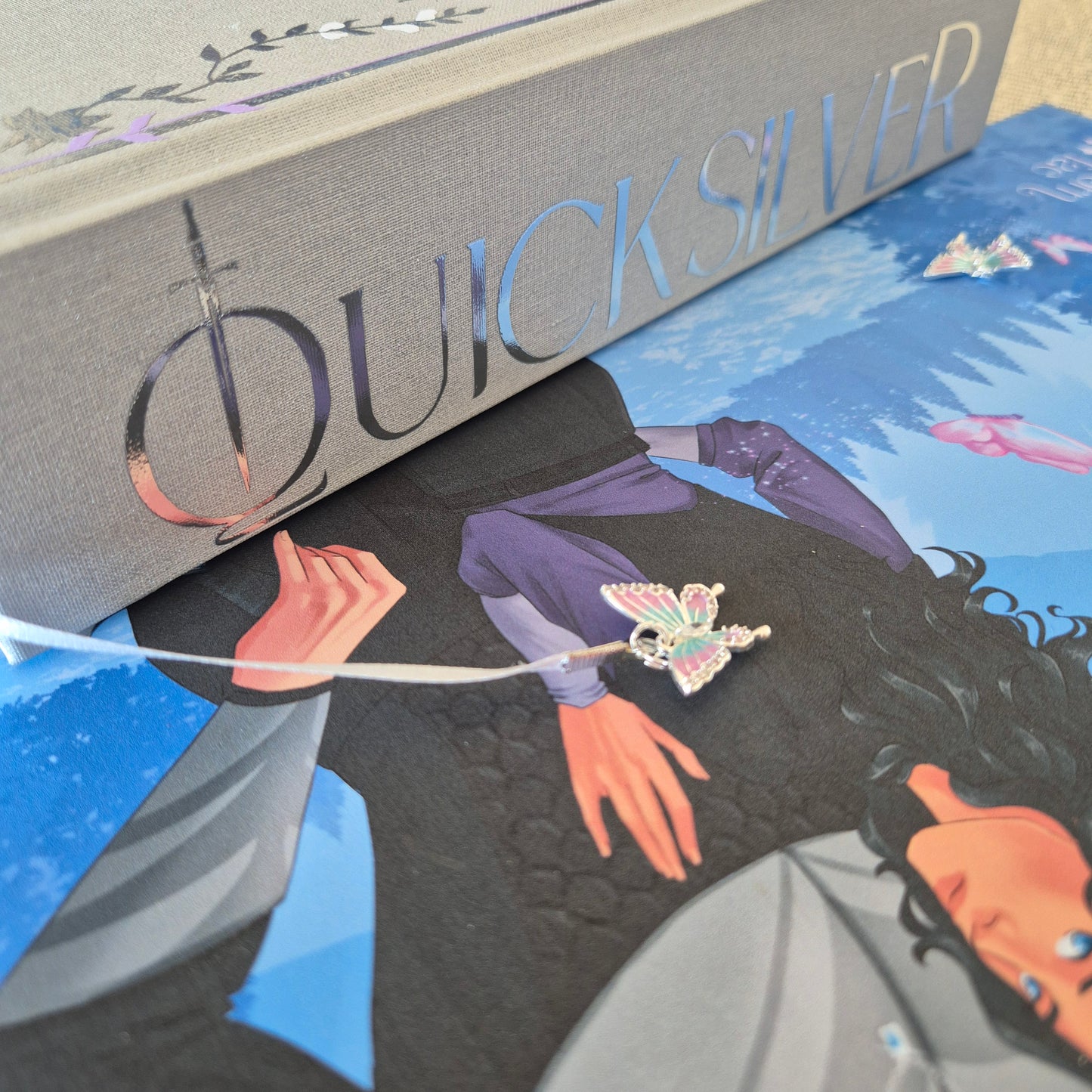 Quicksilver Rebind with Painted Edges and Custom Endpapers