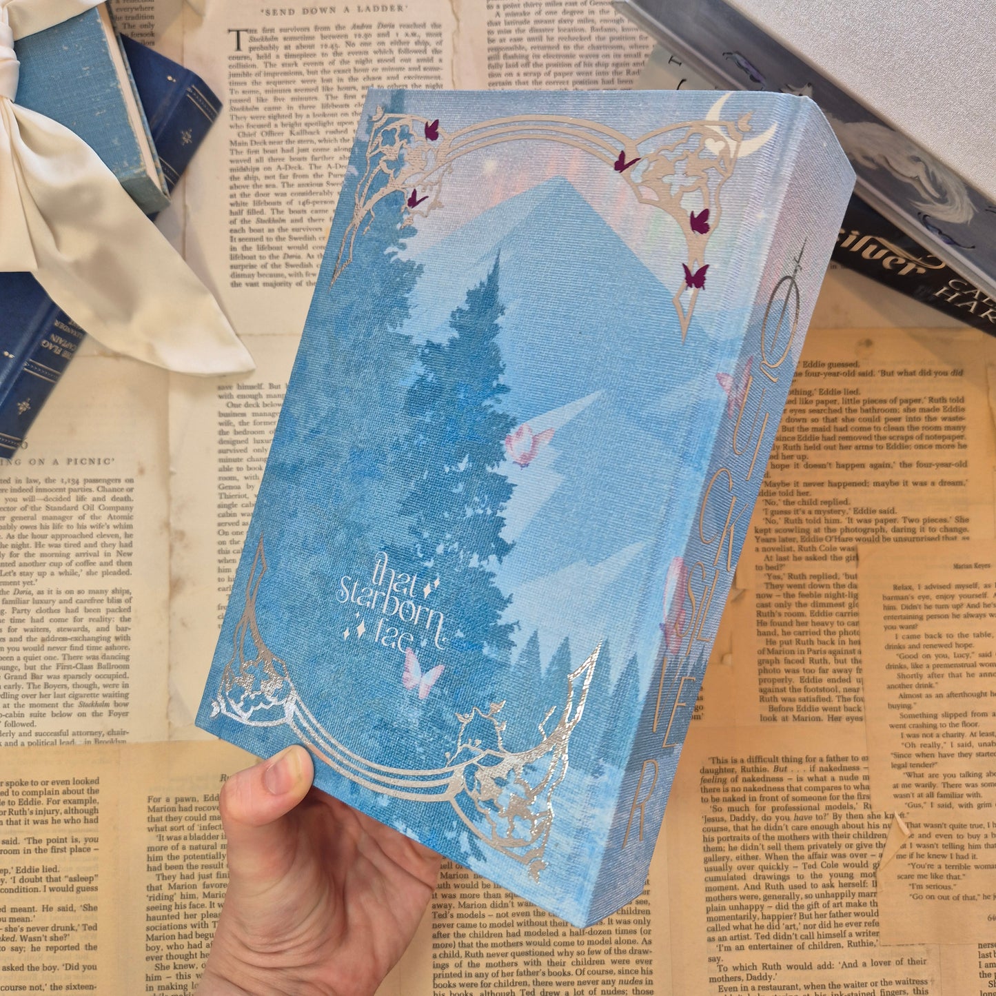 Quicksilver Rebind Special Edition - Hand Painted Edges, Custom Endpapers & Canvas Cover