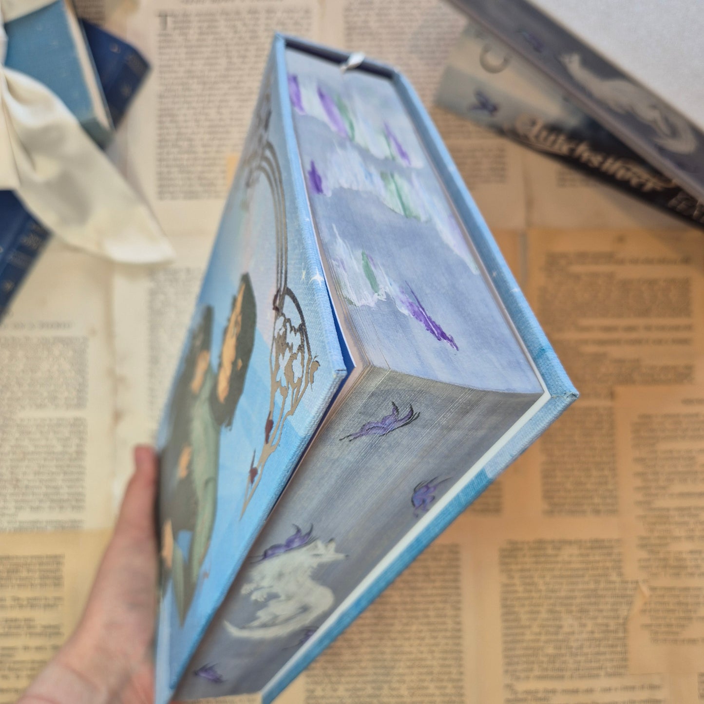 Quicksilver Rebind Special Edition - Hand Painted Edges, Custom Endpapers & Canvas Cover