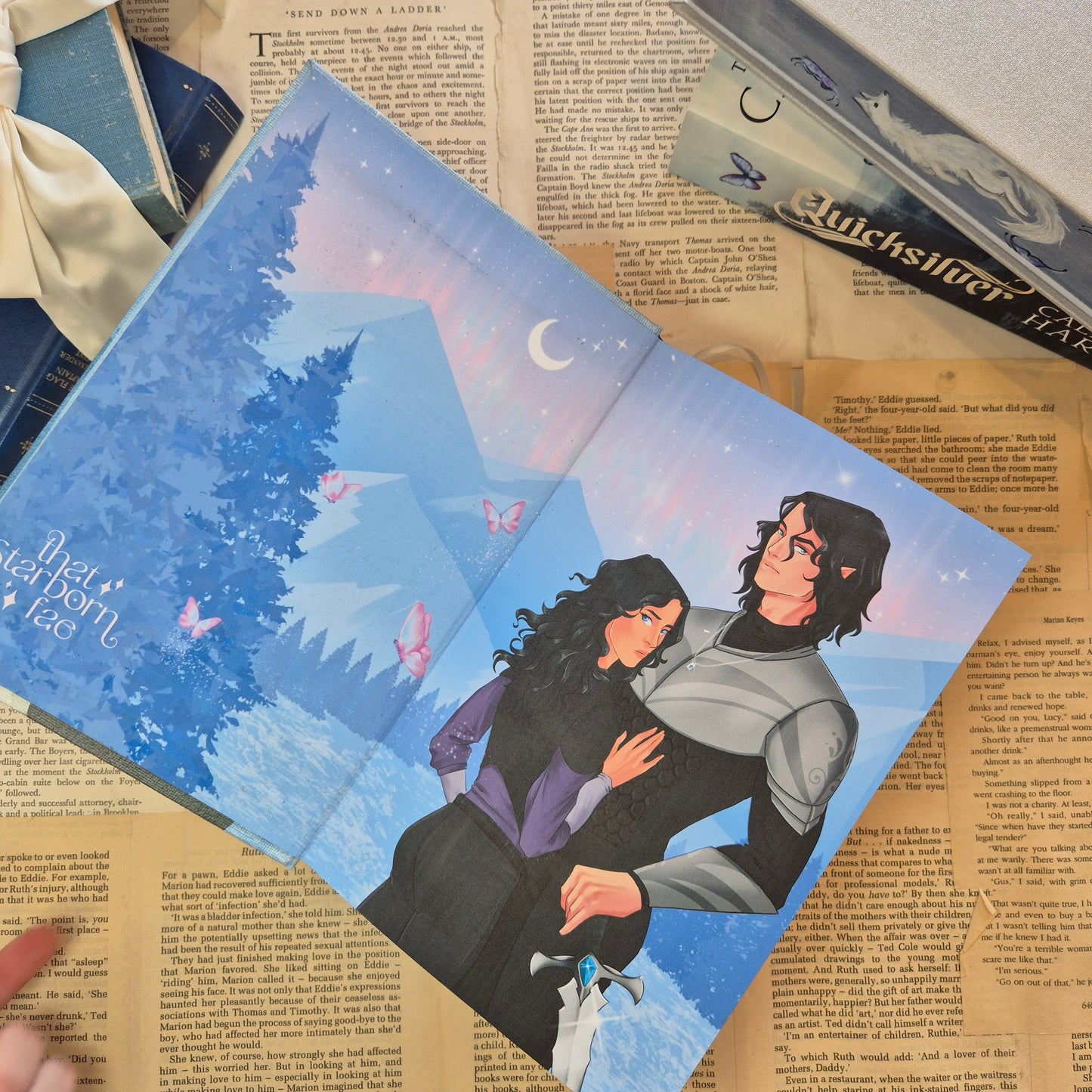 Quicksilver Rebind Special Edition - Hand Painted Edges, Custom Endpapers & Canvas Cover