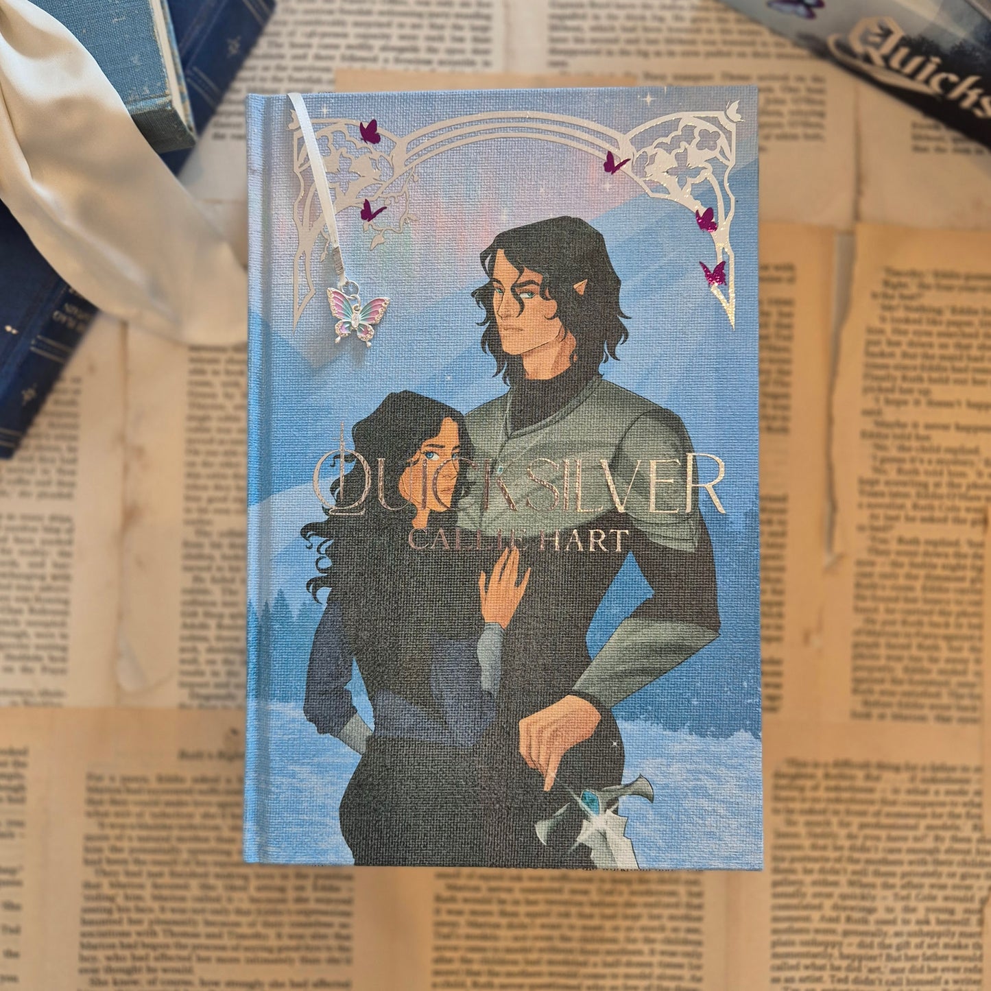 Quicksilver Rebind Special Edition - Hand Painted Edges, Custom Endpapers & Canvas Cover
