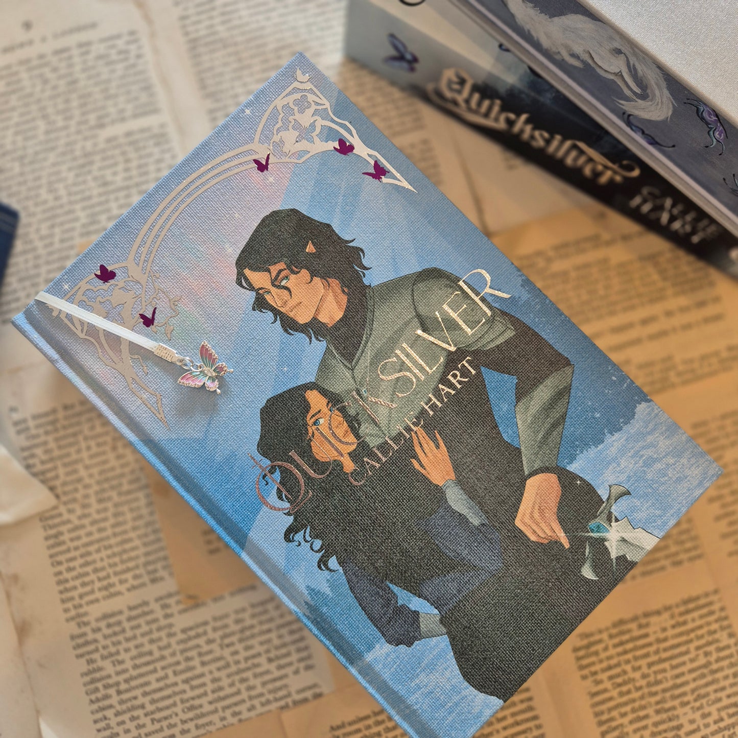 Quicksilver Rebind Special Edition - Hand Painted Edges, Custom Endpapers & Canvas Cover