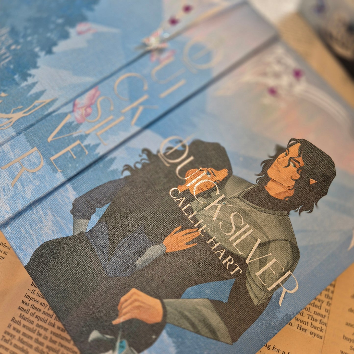 Quicksilver Rebind Special Edition - Hand Painted Edges, Custom Endpapers & Canvas Cover