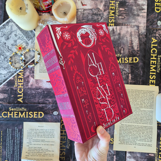 Red Alchemised Rebind With Karina Giada Endpapers