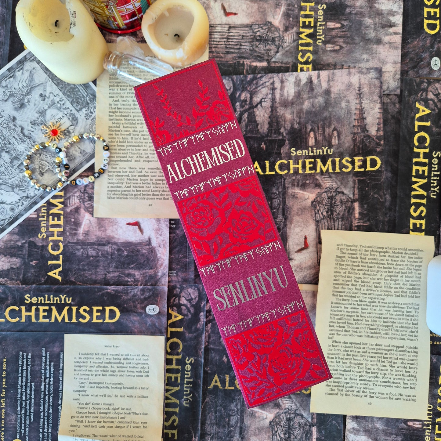 Red Alchemised Rebind With Karina Giada Endpapers