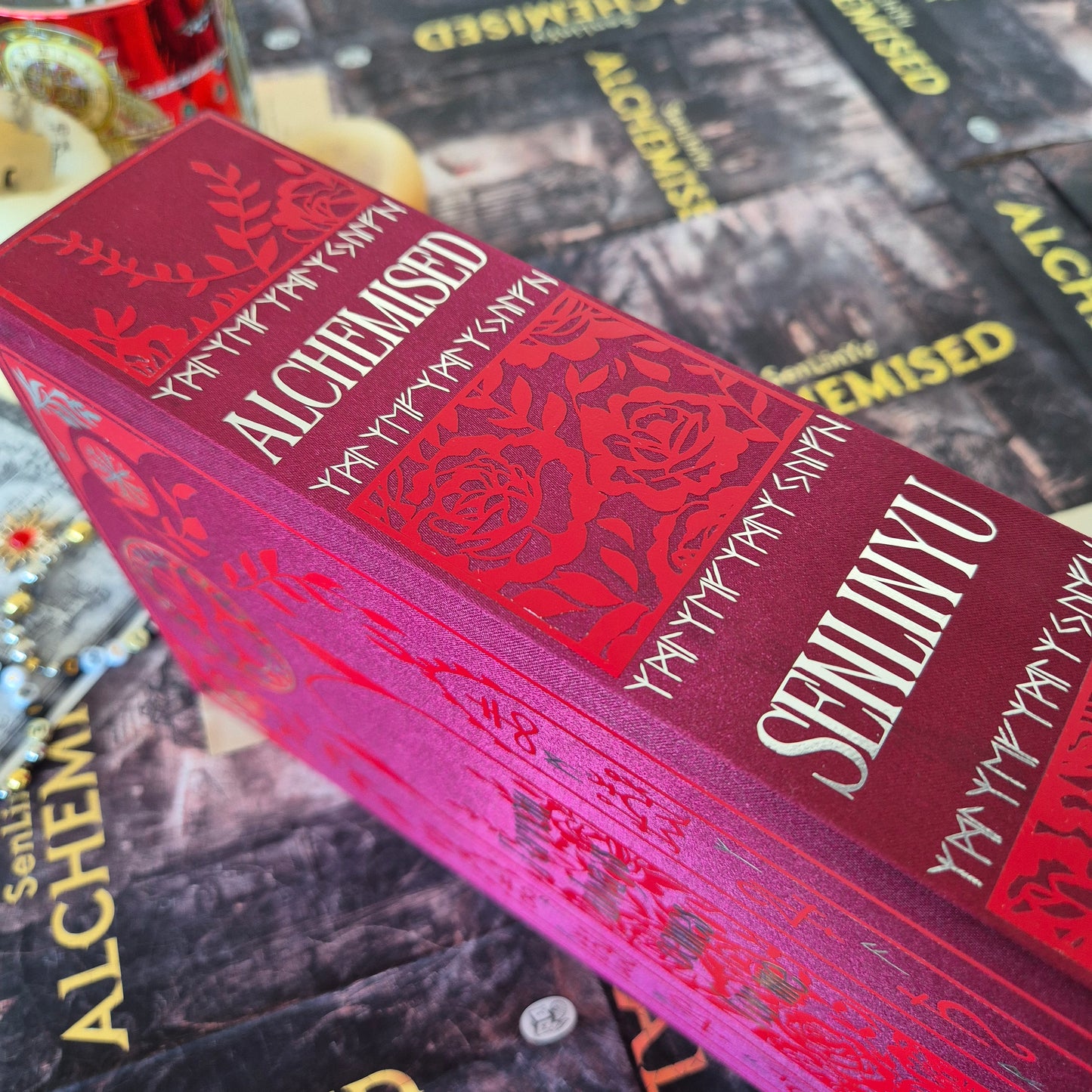 Red Alchemised Rebind With Karina Giada Endpapers