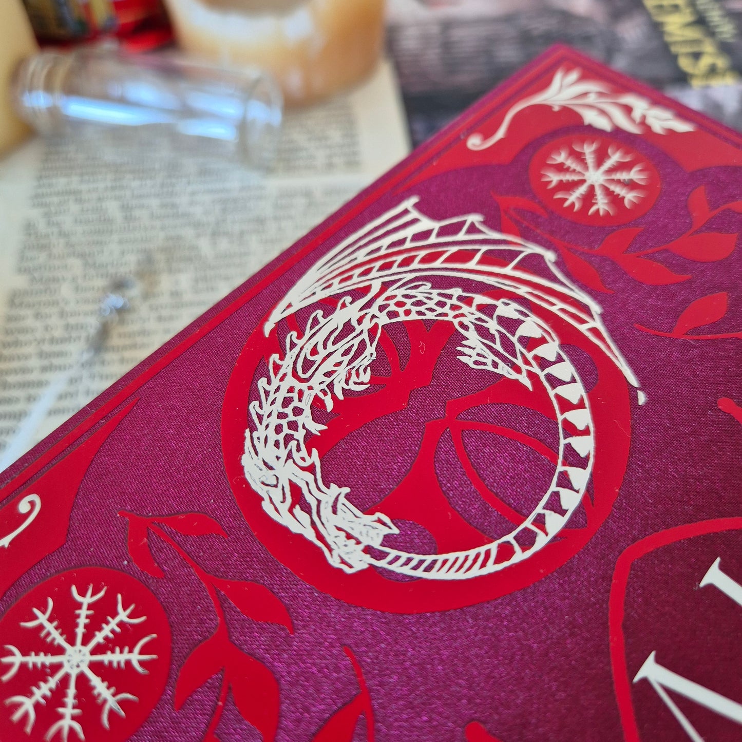 Red Alchemised Rebind With Karina Giada Endpapers