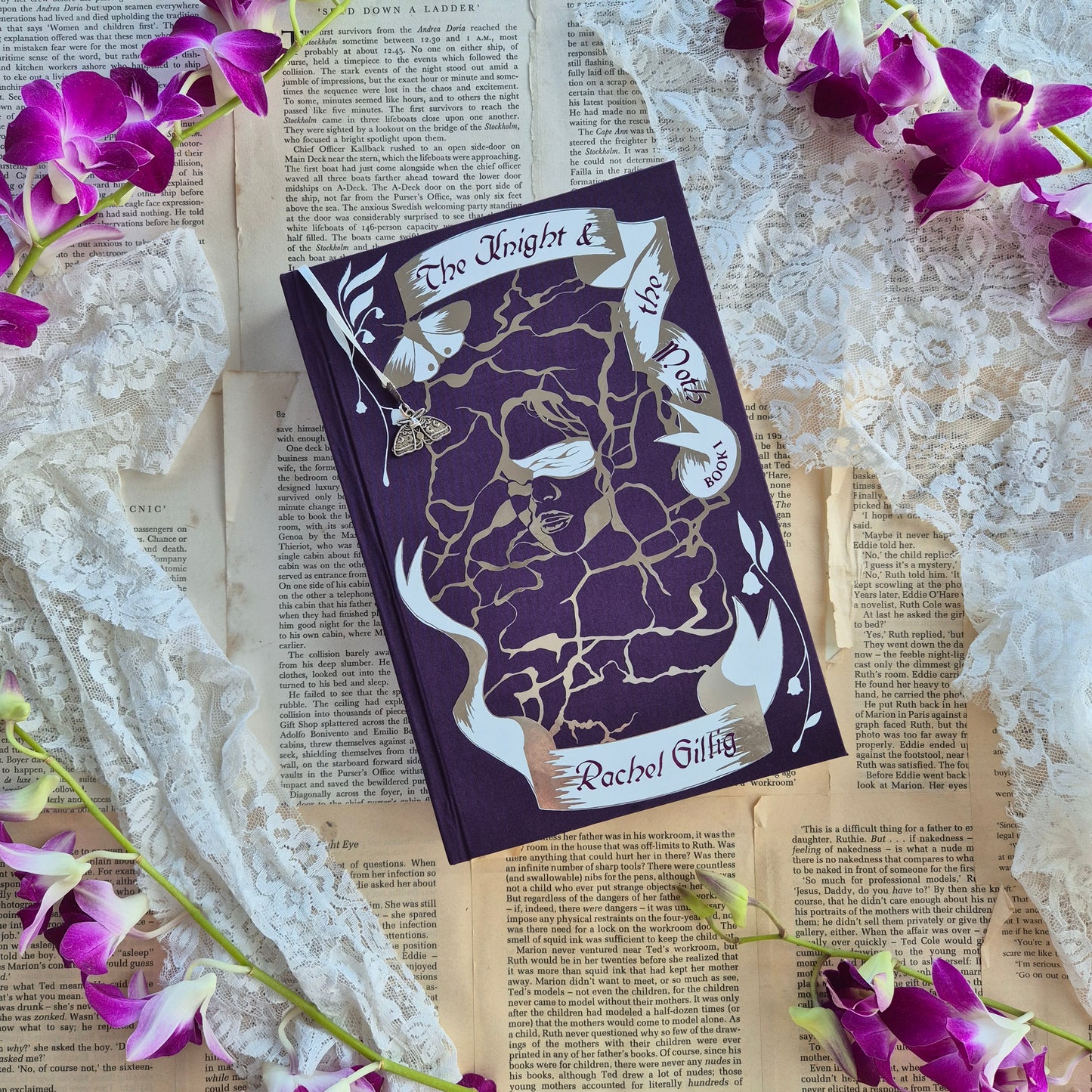The Knight And The Moth | Silk Book-cloth Rebind