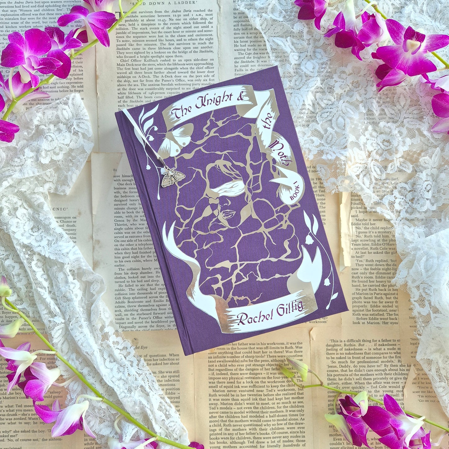 The Knight And The Moth | Silk Book-cloth Rebind