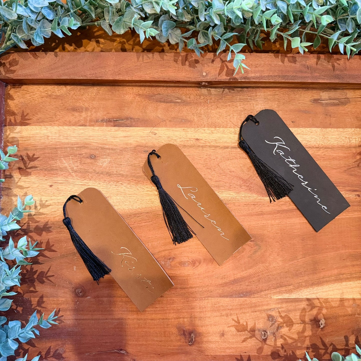 Custom Name Bookmark | Faux Leather
