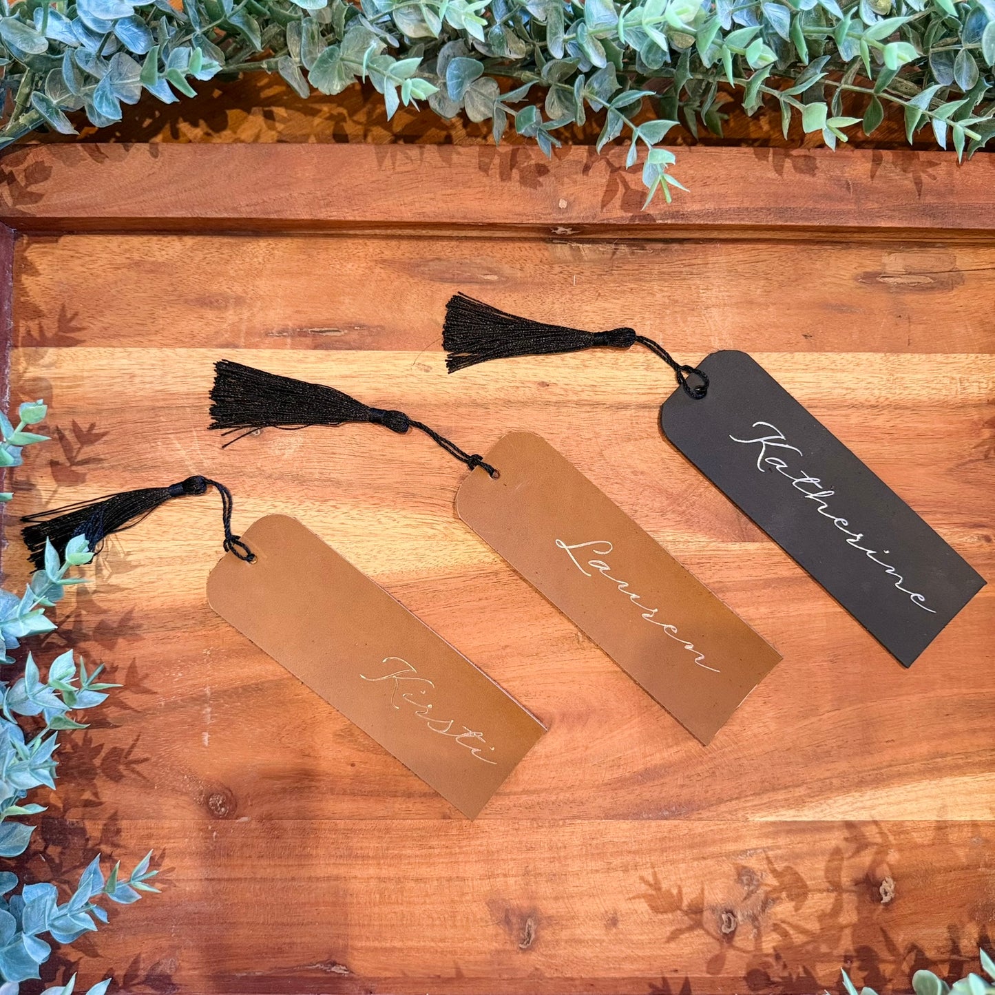 Custom Name Bookmark | Faux Leather