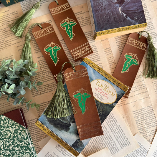 Tolkien Inspired Bookmarks | Faux Leather