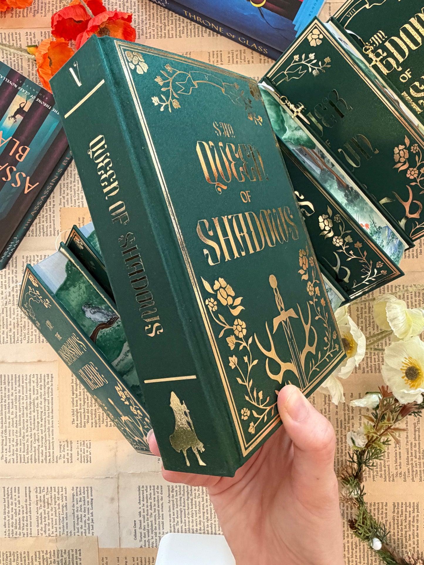 Throne Of Glass Set - Full Watercolour Edges