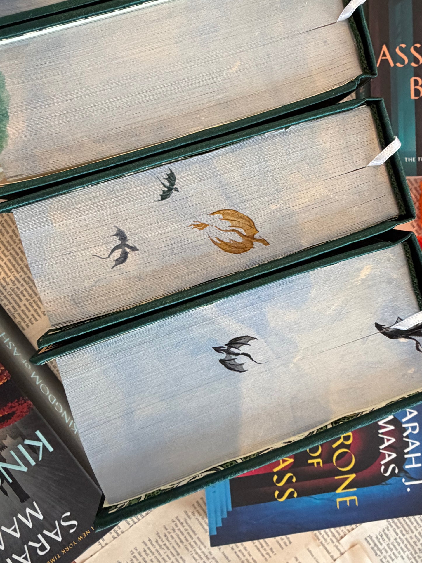 Throne Of Glass Set - Full Watercolour Edges