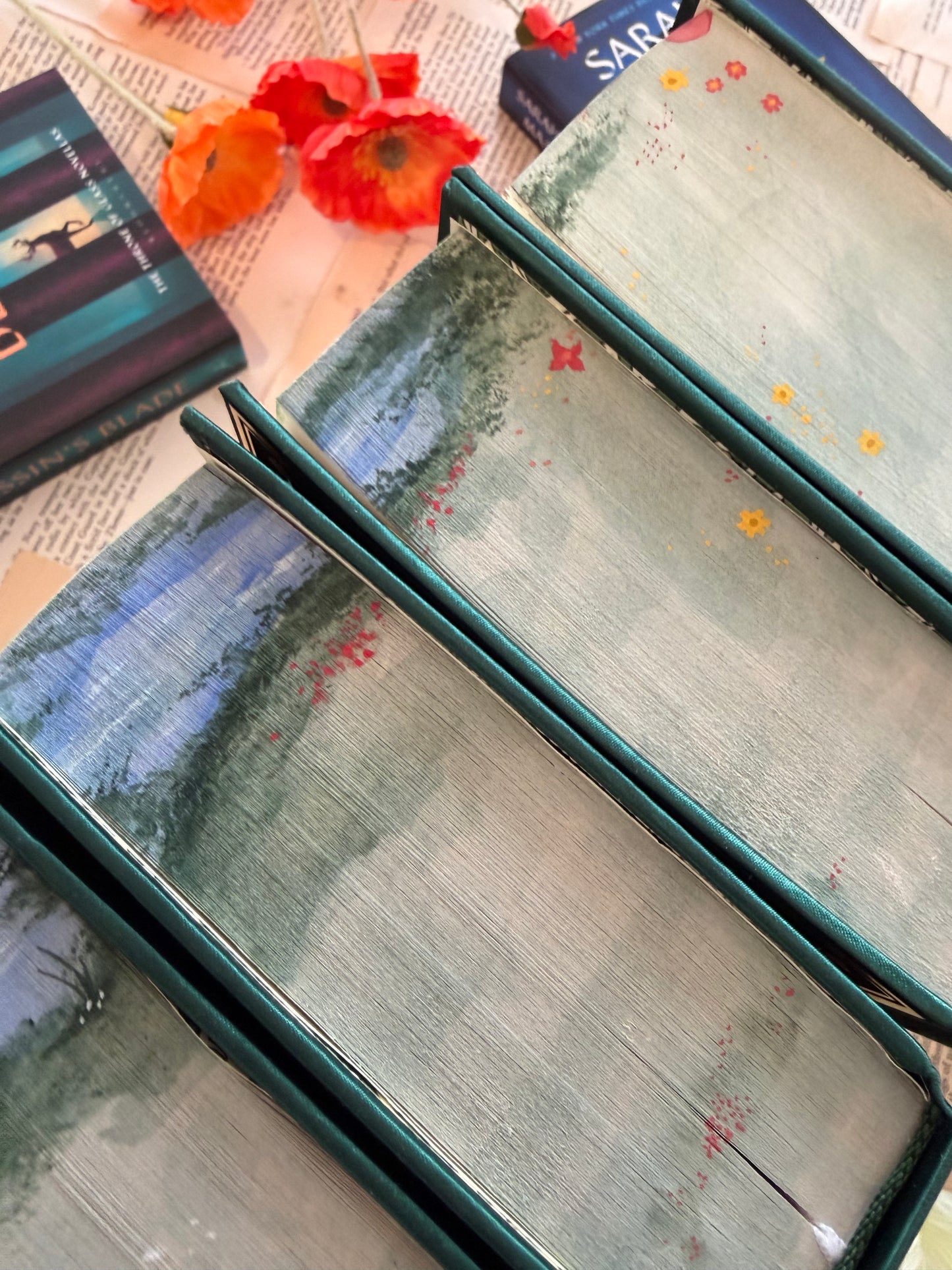 Throne Of Glass Set - Full Watercolour Edges