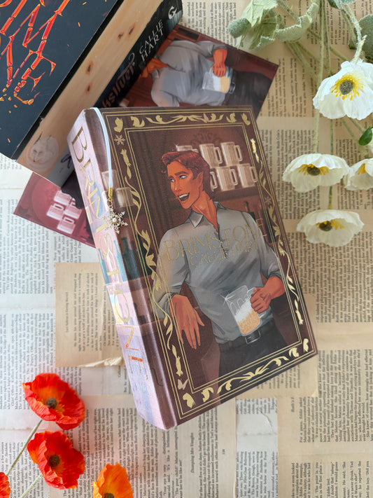 Brimstone | Hand Painted Edges Custom, Endpapers & Canvas Cover